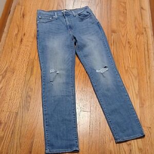 Stylish Blue Distressed Jeans
